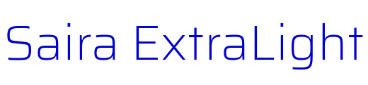 Saira ExtraLight шрифт